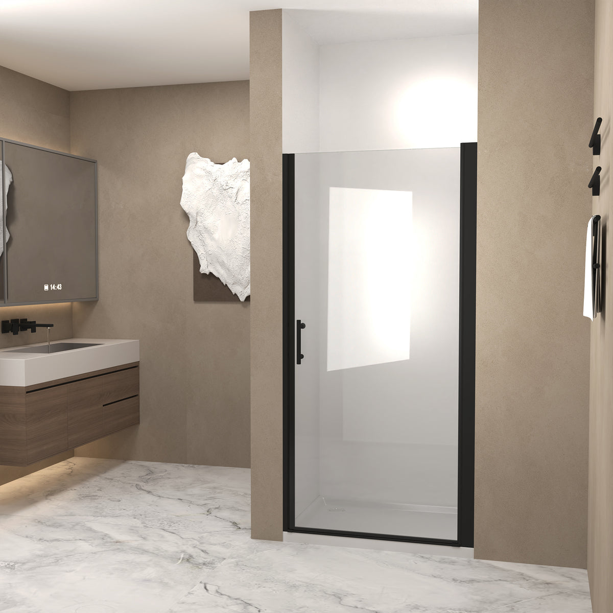 CCB-002 Pivot shower door opening mechanism