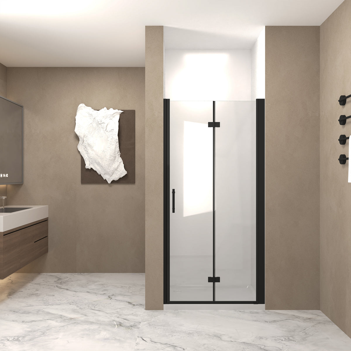 CCB-003 Hinged shower door opening mechanism