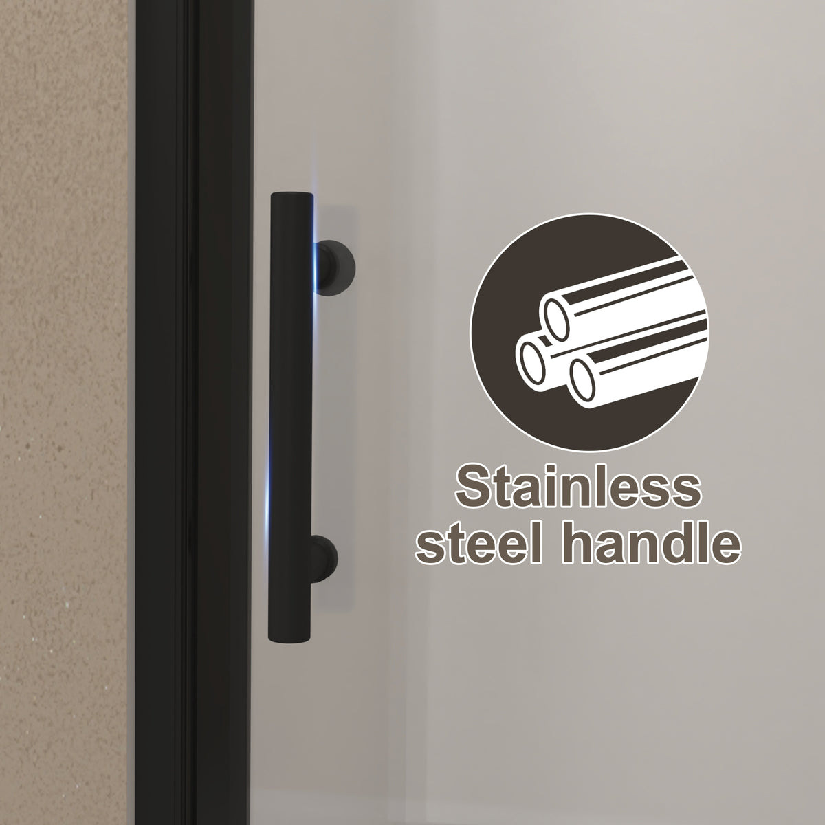 CCB-003 Hinged shower door size and glass check