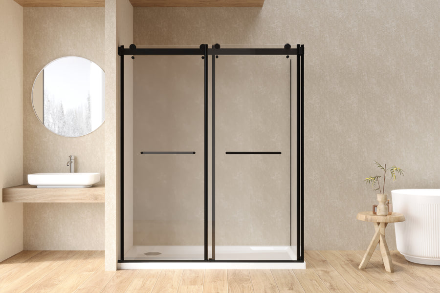 DLESSA PF-992 L-Shaped Sliding Shower Enclosure installation