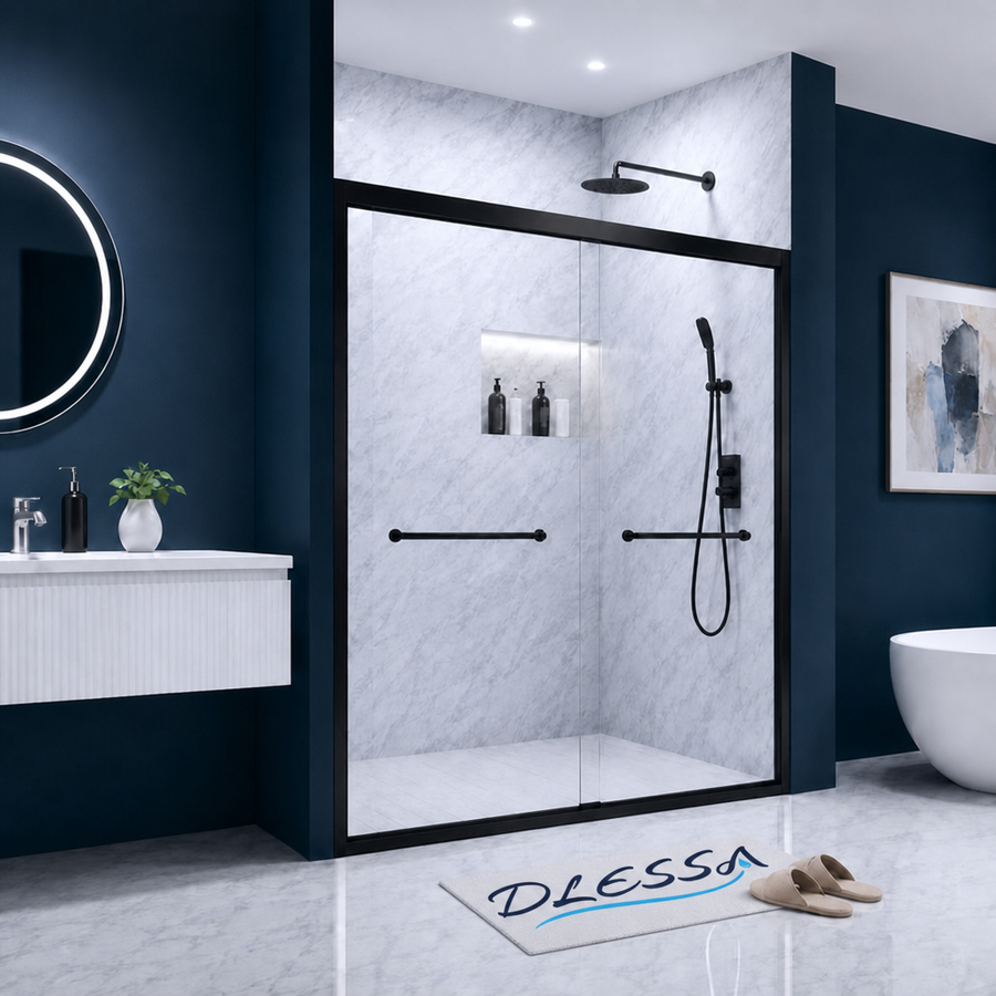 DLESSA PF-124 Double Sliding Shower Door installation
