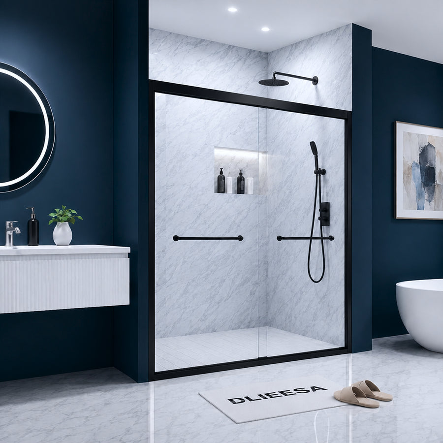 DLESSA PF-133 Double Sliding Shower Door installation