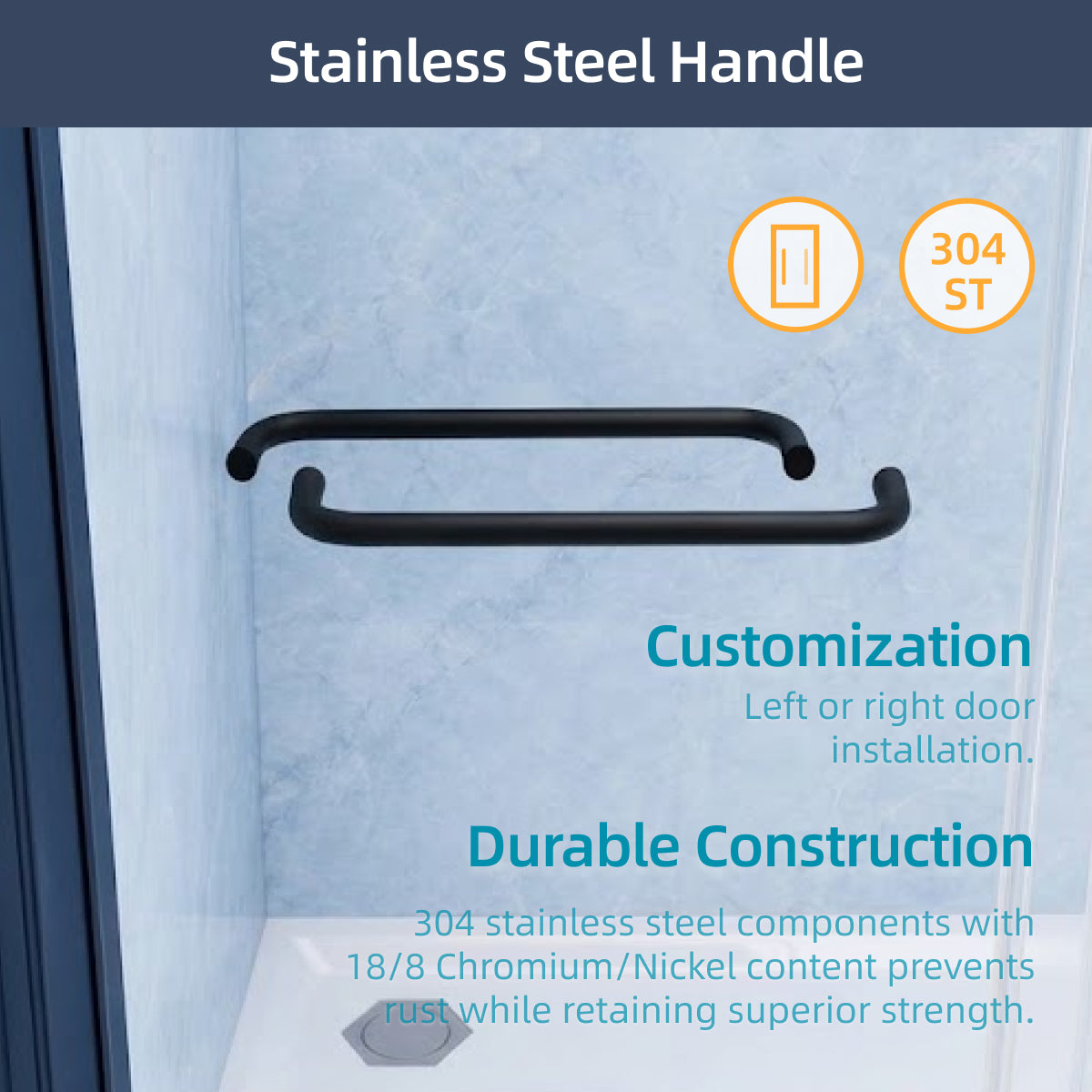 PF-92 Double sliding shower door glass and configuration check