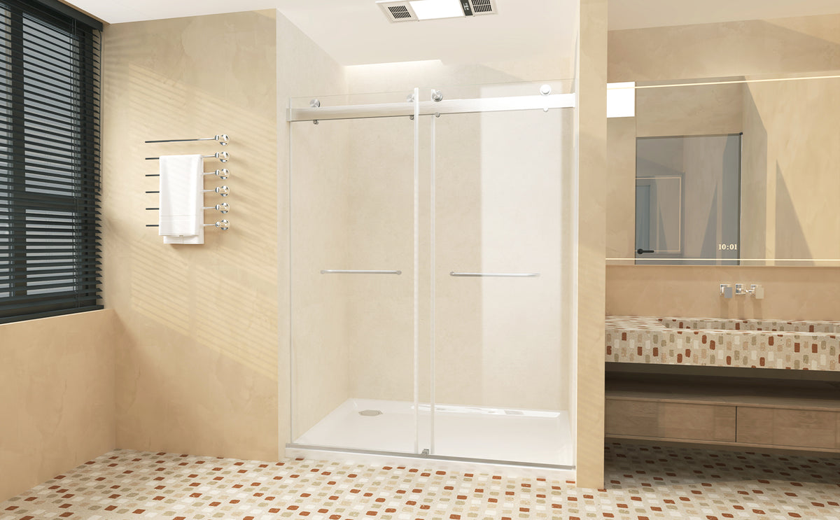 PF-92 Double sliding shower door double sliding entry
