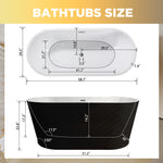 DLESSA BSM-2012-59-BL 59 in Acrylic Freestanding Bathtub