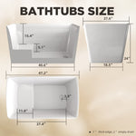 DLESSA BSM-7137 Acrylic Bathtub with Seat
