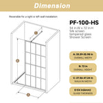 DLESSA PF-101 34 x 72 in Framed Shower Panel