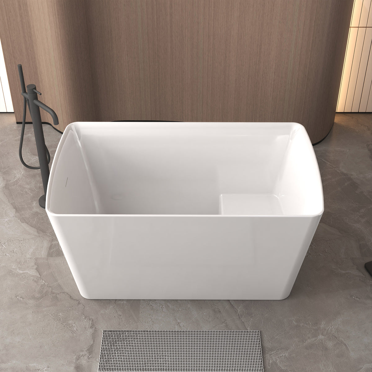 Acrylic bathtub material and surface