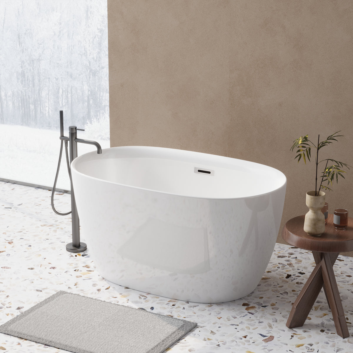 Acrylic bathtub material and surface