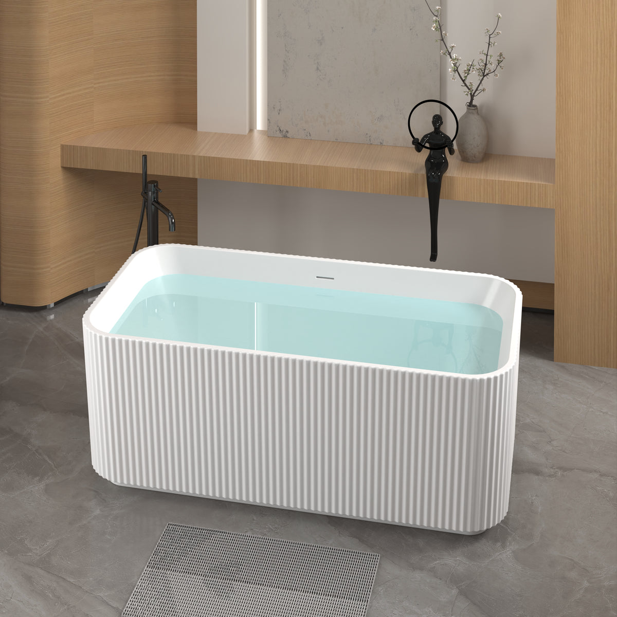 Acrylic bathtub material and surface