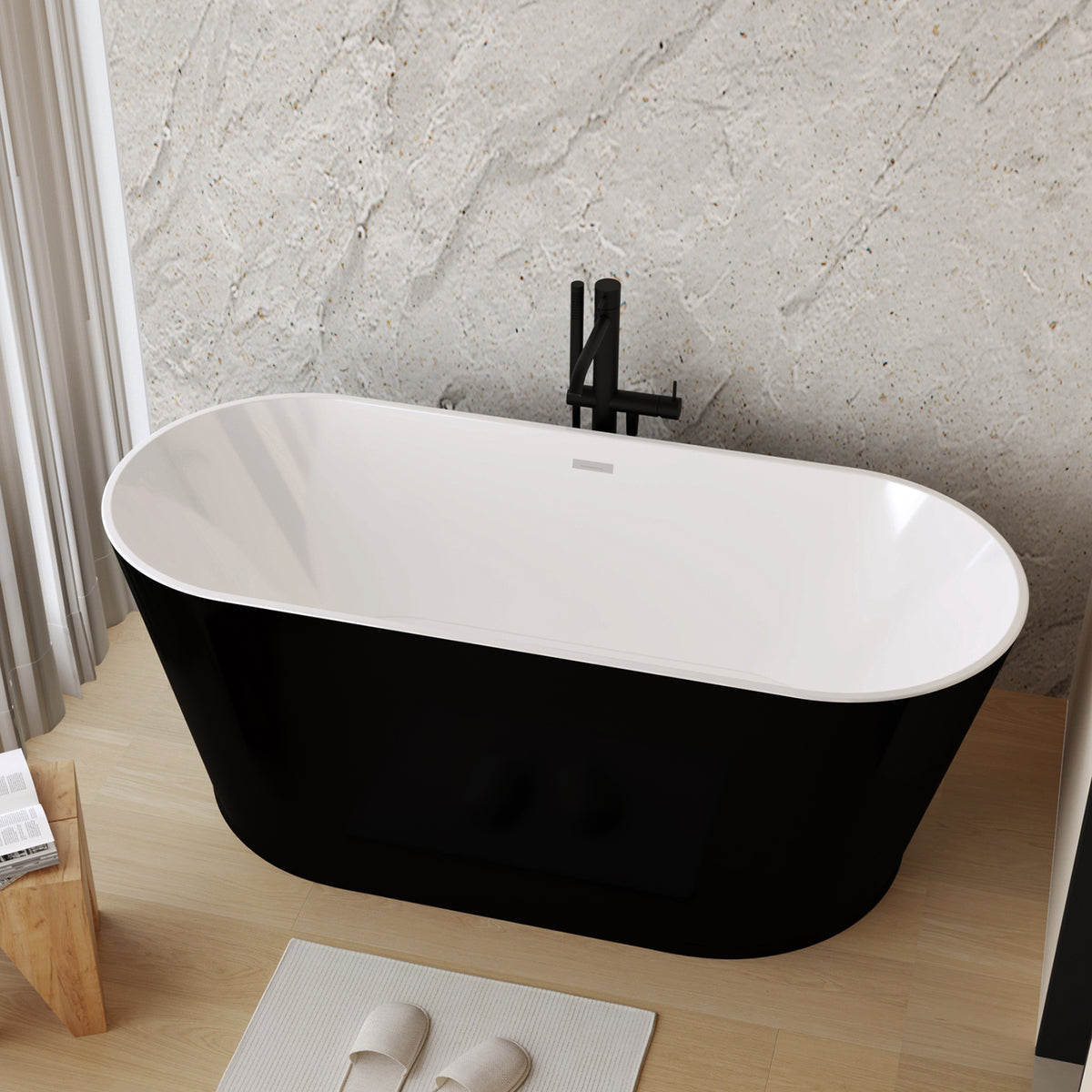 DLESSA BSM-2012-59-BL 59 in Acrylic Freestanding Bathtub