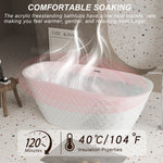 DLESSA C-5288 59 in Oval Acrylic Freestanding Bathtub