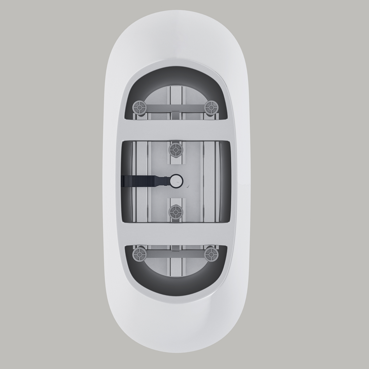Double-ended acrylic bathtub soaking profile