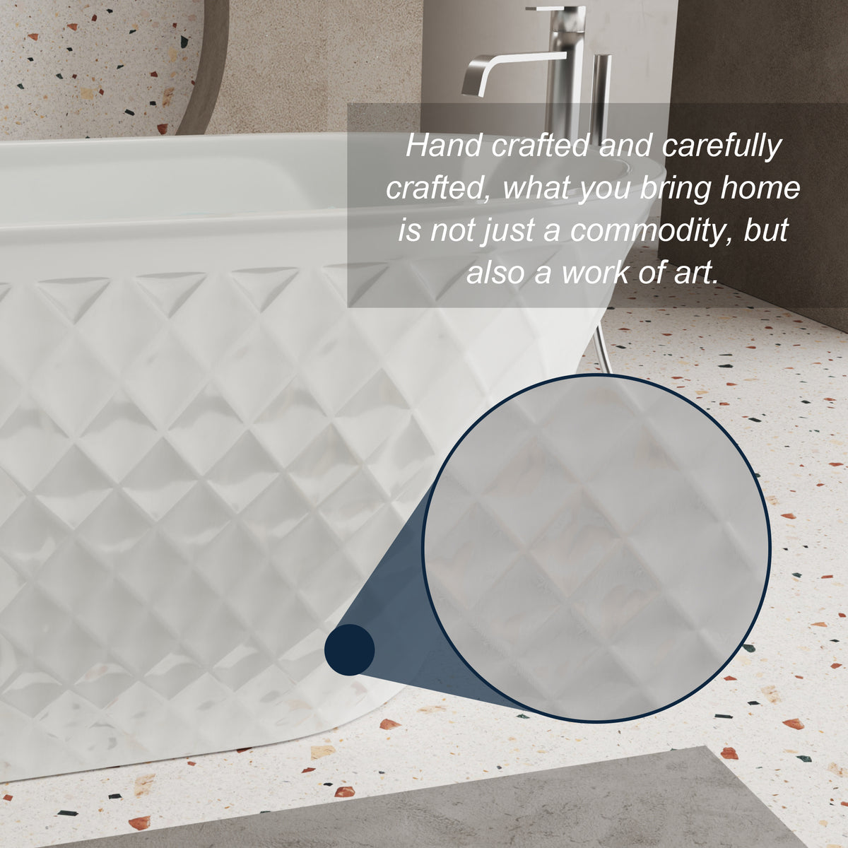 Acrylic bathtub interior and soaking profile