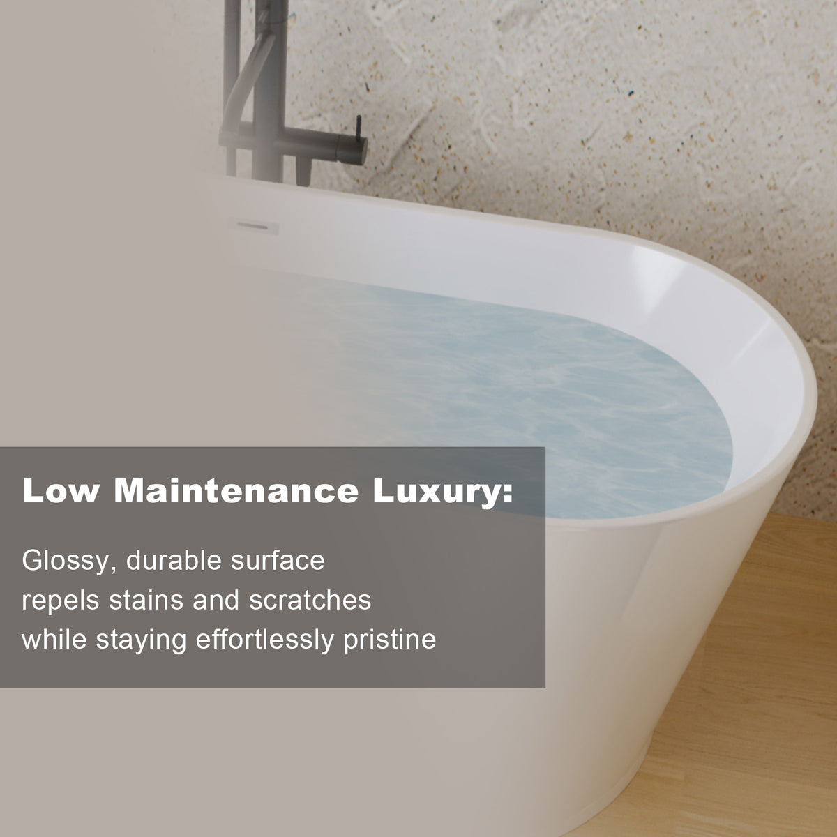 Acrylic bathtub interior and soaking profile