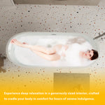 DLESSA C-5288 59 in Oval Acrylic Freestanding Bathtub