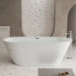 DLESSA C-5288 59 in Oval Acrylic Freestanding Bathtub