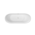 DLESSA C-5288 59 in Oval Acrylic Freestanding Bathtub
