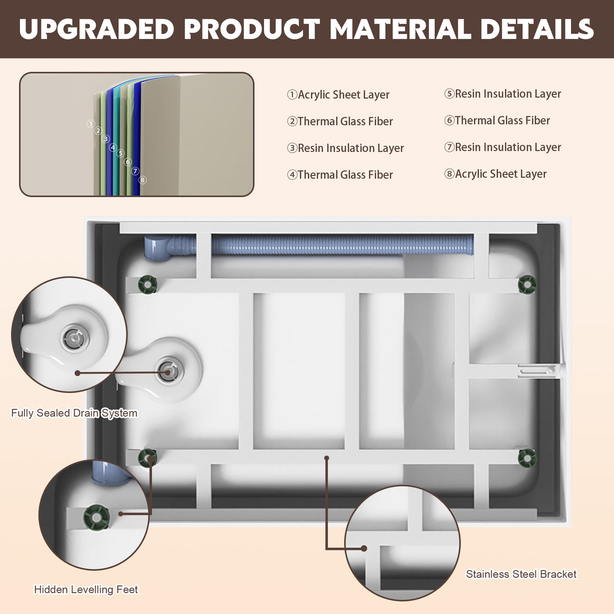 Bathtub drain overflow and plumbing components
