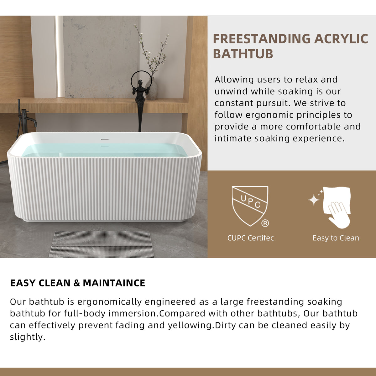 Bathtub drain overflow and plumbing components